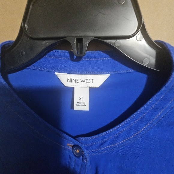 Blue Button-Up Dress - Picture 3 of 6